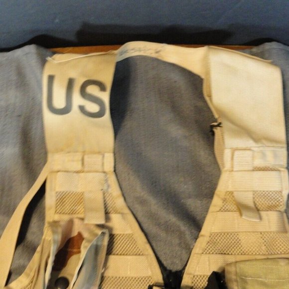 DCU DESERT CAMOUFLAGE FLC LBE LBV LOAD BEARING VEST COMBAT TACTICAL POUCHES 1903 - Picture 14 of 15